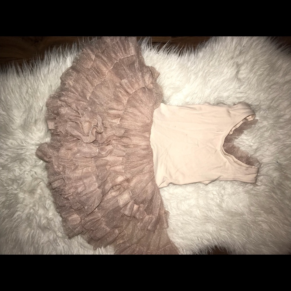 Champagne Ruffle Tutu Dress - Picture 2 of 4